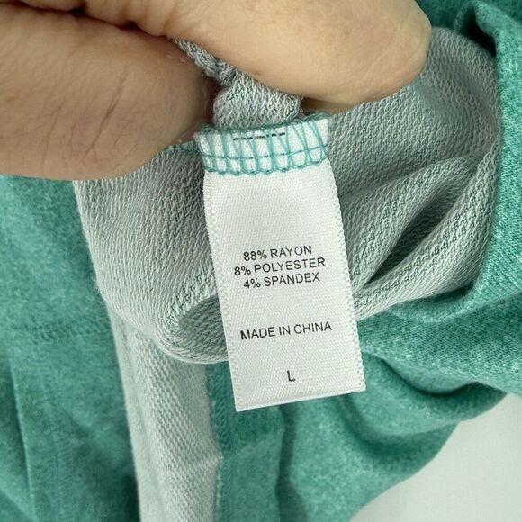 Koolaburra by UGG Light & Airy French Terry Lounge Hoodie Green Size Large - Picture 4 of 4